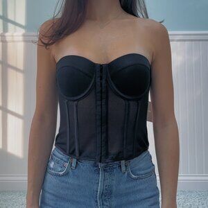 Revolve Black Mesh Corset: Size M